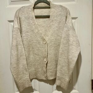 Cozy Beige Cardigan- Medium